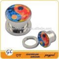 TP011134 316 stainless steel Ying-Yang body jewelry ear plug